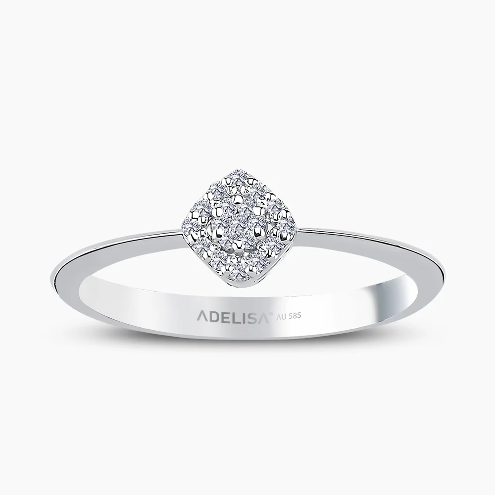 Beyaz Altın 0.09 Karat Pırlanta Yüzük