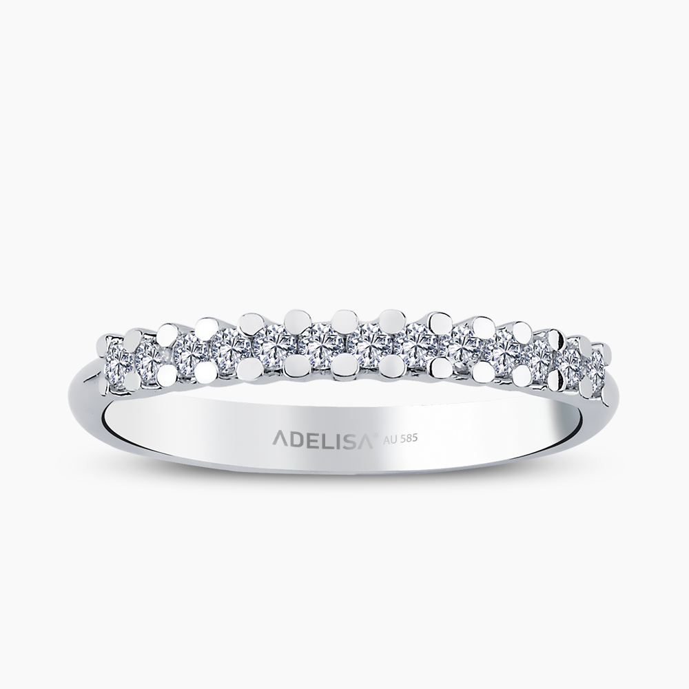 Beyaz Altın 0.29 Karat Yarım Tur Pırlanta Yüzük