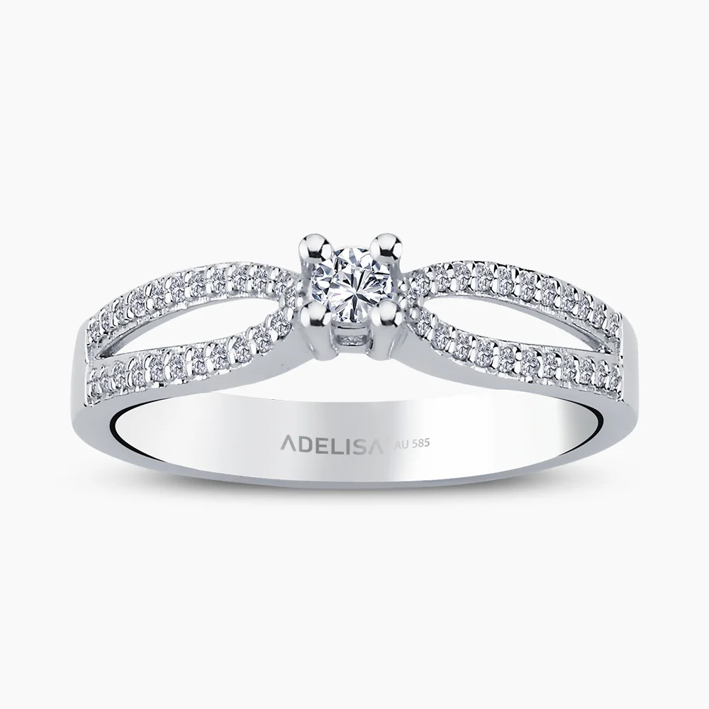 Beyaz Altın 0.26 Karat Tektaş Pırlanta Yüzük