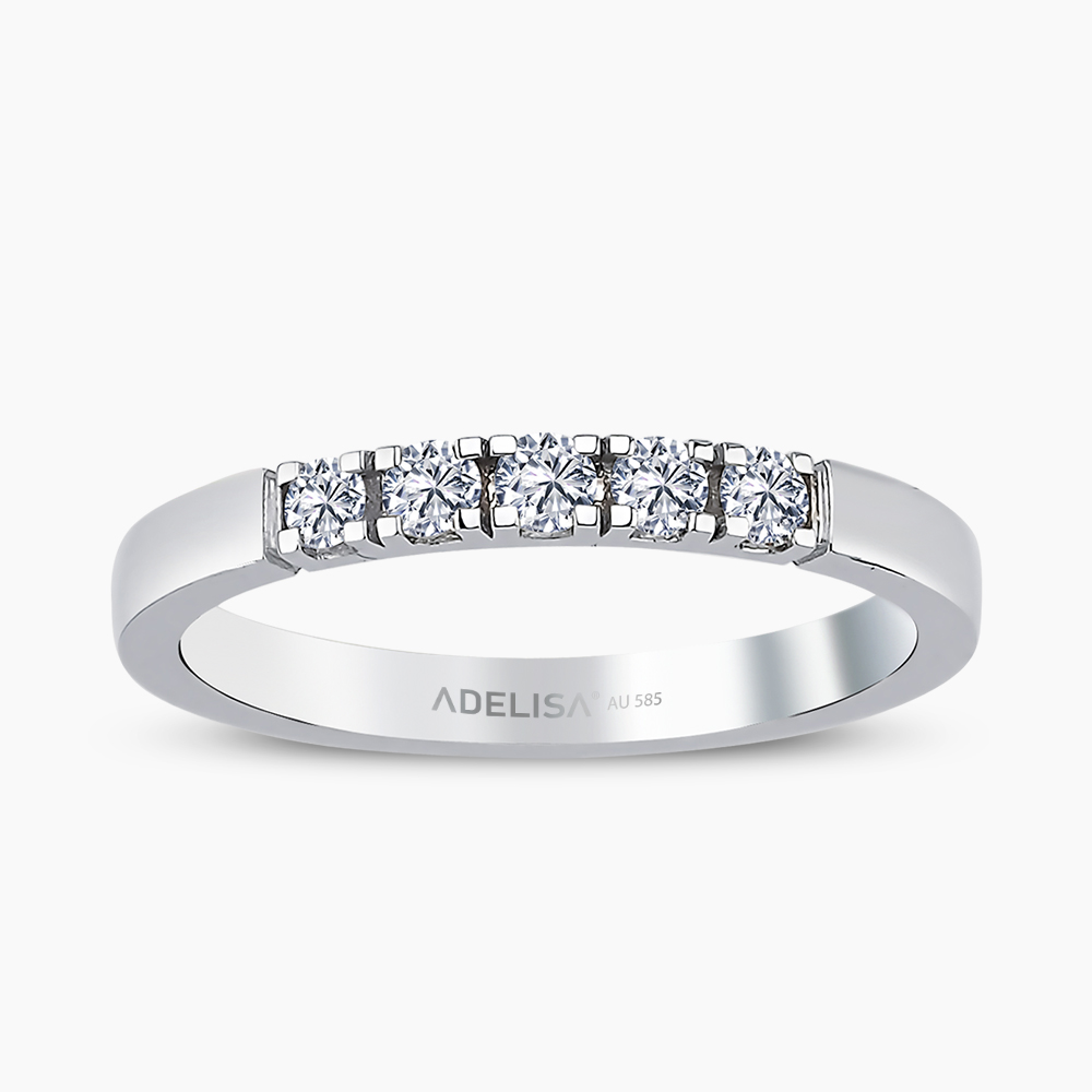 Beyaz Altın 0.25 Karat Beştaş Pırlanta Yüzük