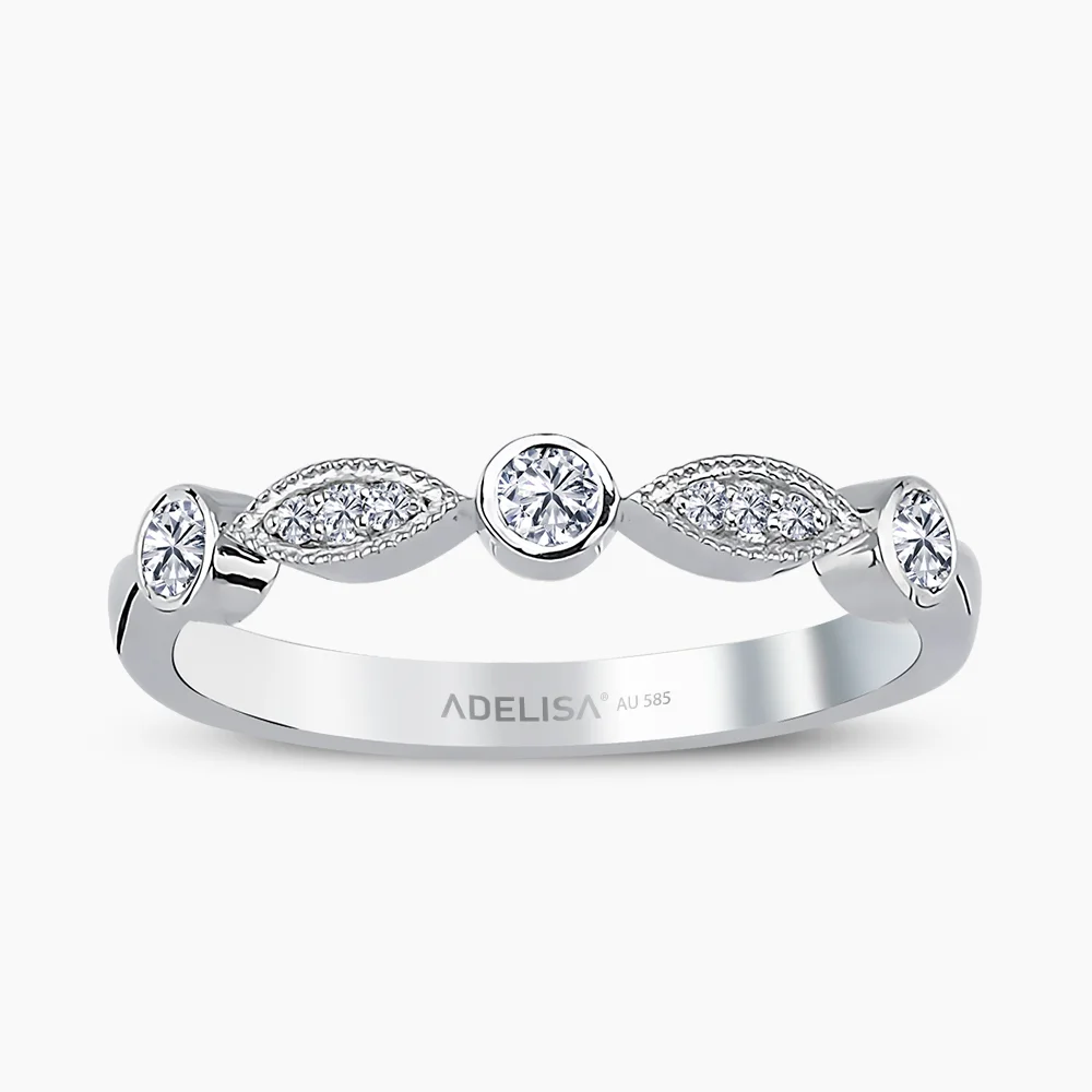 Beyaz Altın 0.18 Karat Pırlanta Yüzük