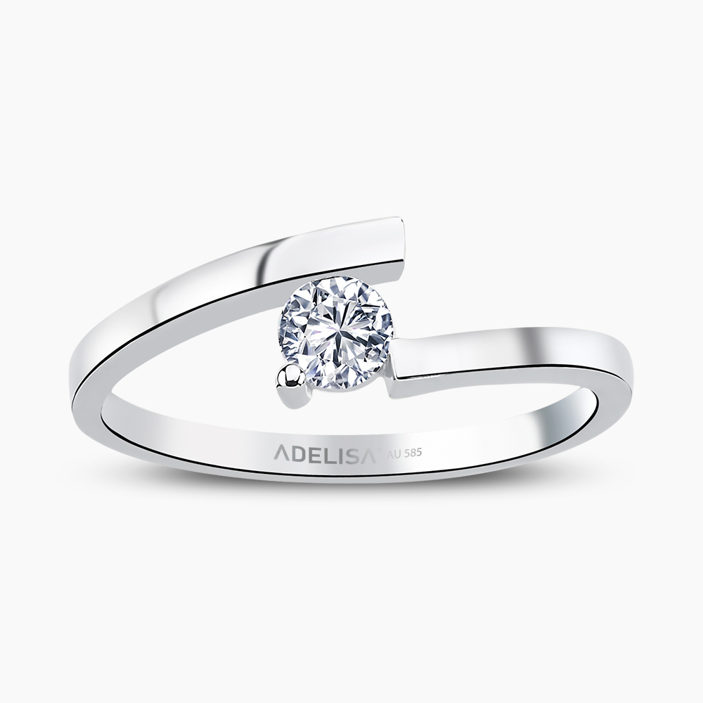 Beyaz Altın 0.25 Karat Tektaş Pırlanta Yüzük