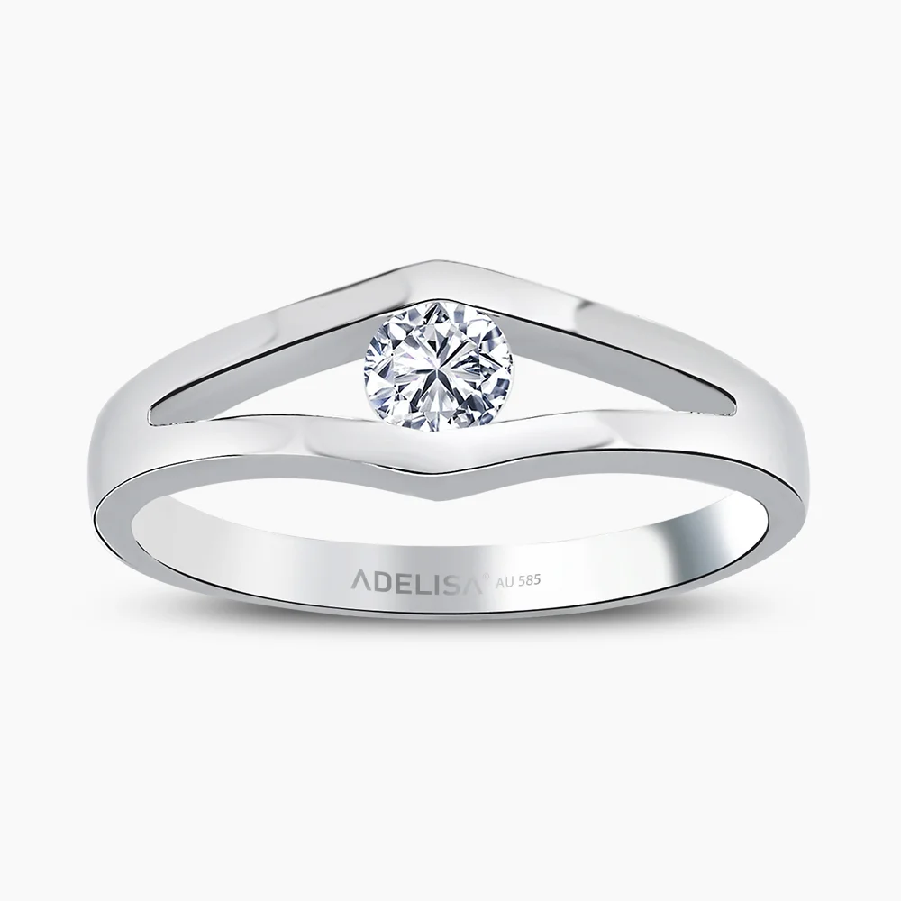 Beyaz Altın 0.25 Karat Tria Pırlanta Yüzük