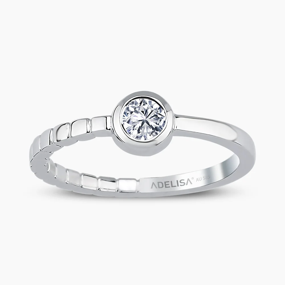 Beyaz Altın 0.25 Karat Pırlanta Tektaş Yüzük