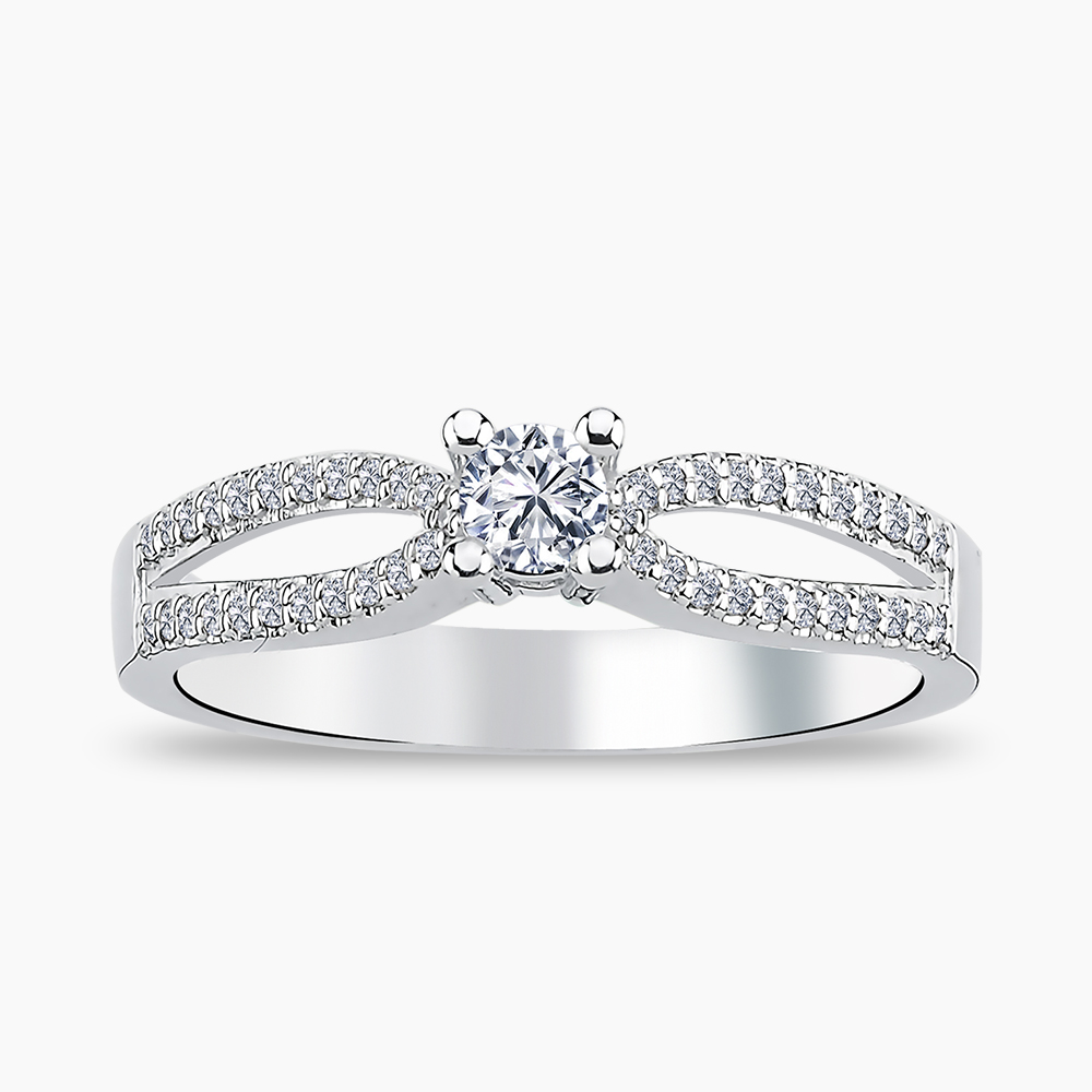 Beyaz Altın 0.33 Karat Tektaş Pırlanta Yüzük