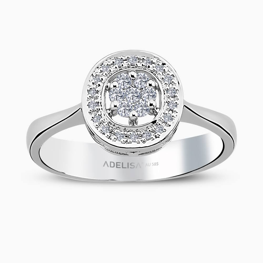 Beyaz Altın 0.17 Karat Pırlanta Yüzük